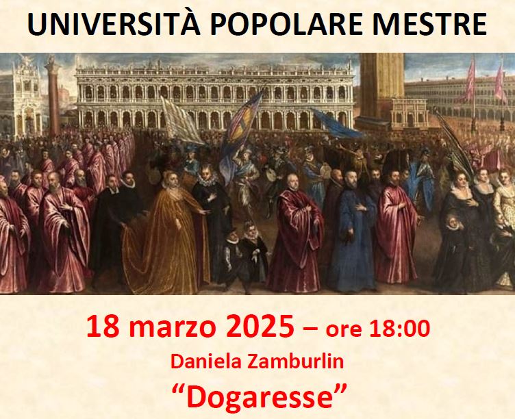 Grafica: al centro dipinto antico che ritrae folla in piazza san Marco; sopra e sotto titolo dell'evento e informazioni