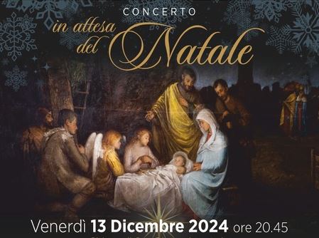 Grafica: sullo sfondo immagine della Natività; in sovraimpressione titolo dell'evento e data