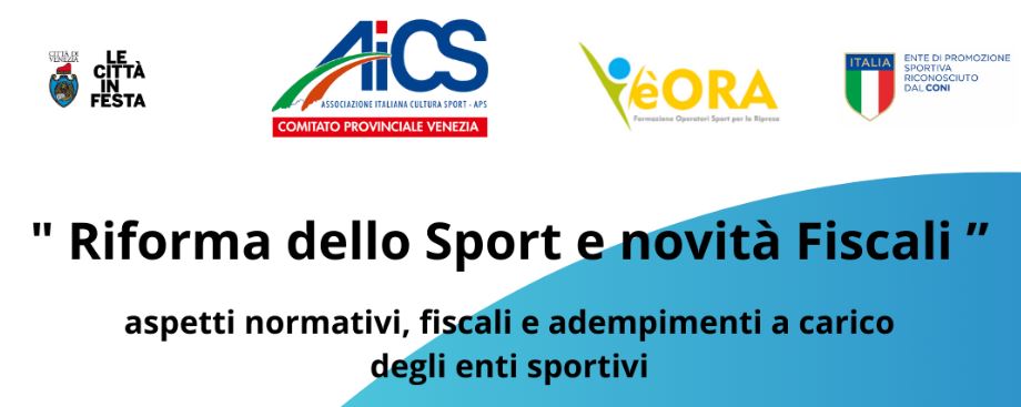 Grafica con titolo dell'evento e loghi