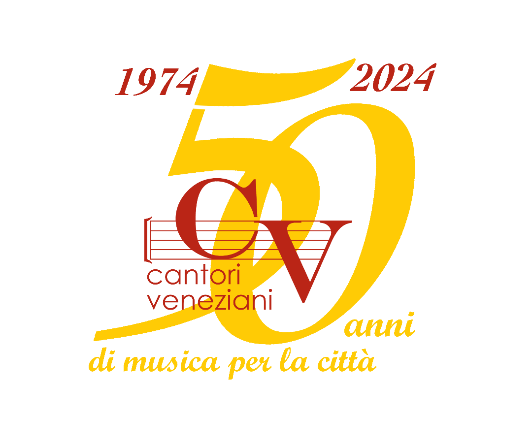 Logo che ricorda i 50 anni dell'Associazione Cantori Veneziani