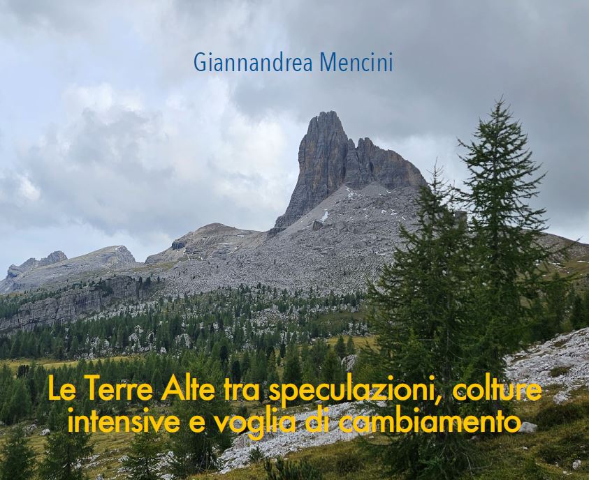 Sullo sfondo, immagine di una cima dolomitica. In sovraimpressione, titolo dell'evento e nome del conferenziere