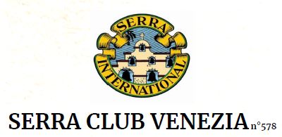 Scritta "Serra Club Venezia" e, sopra, logo che ritrae una chiesa